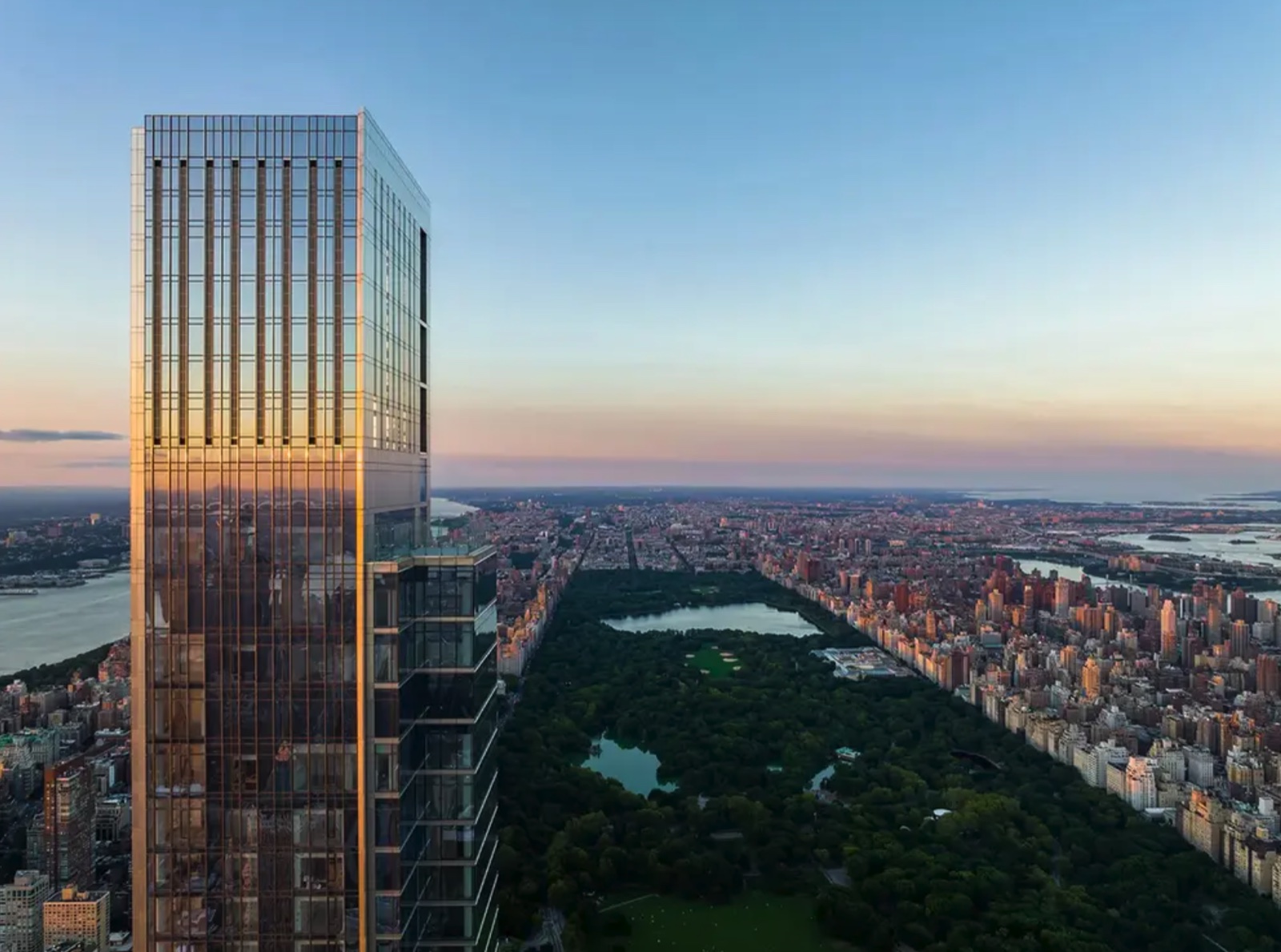 Central Park Tower overlooking Central Park in New York